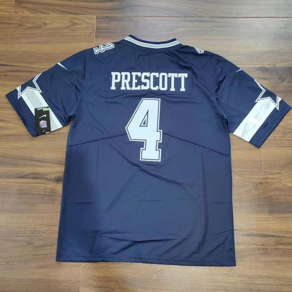 Nike Dallas Cowboys Dak Prescott #4 Jersey-Navy - Picture 2 of 5